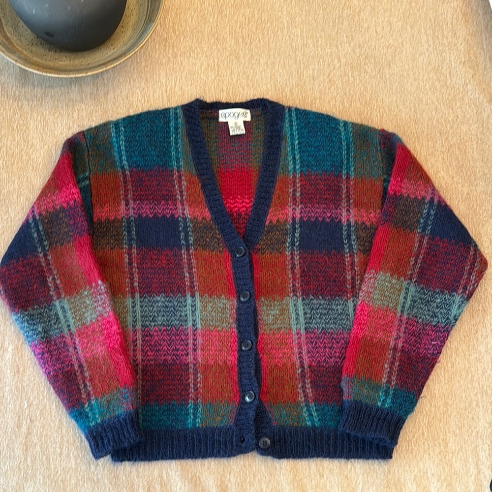 Colorful Plaid Women's Cardigan